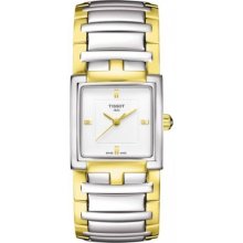 T-Evocation Women's Quartz Watch - Silver Dial with Two-Tone Bracelet