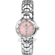 Tag Heuer Link Diamond Pink Guilloche Steel Ladies Watch