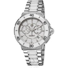 Tag Heuer Womens Formula 1 Stainless Steel White Ceramic Watch Cah1211.ba0863