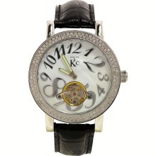 Techno Com by KC Men's Diamond-Accented White Mother of Pearl Dial Watch (TECHNO COM BY KC GENUINE DIAMOND WATCH)