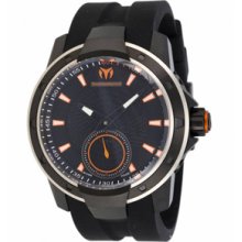 Technomarine Watches Men's UF6 Black & Orange Dial Black Silicon Quart
