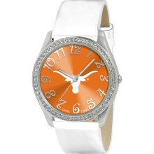 Texas Longhorn watch : Texas Longhorns Ladies Stainless Steel Analog Glitz Watch