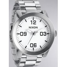 The Corporal Sterling Silver Watch in White
