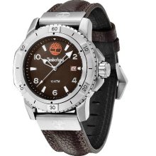 Timberland Charlestown Men's Quartz Watch With Brown Dial Analogue Display And Brown Leather Strap 13327Js/12