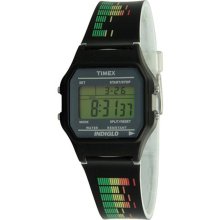 TIMEX 80 Classic New Watch Vintage Black Green Digital Resin Mens Unisex T2N374