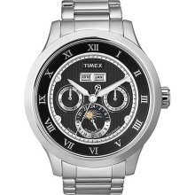 TIMEX Annual Calendar Automatic New Round Mens Watch Steel Bracelet