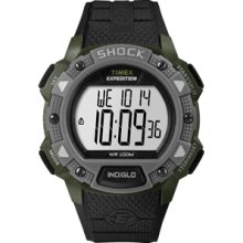 Timex Expedition Shock Resist Cat Green Black Resin Watch T49897