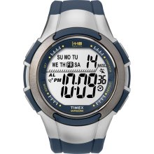 Timex Mens Digital Watch with Blue Resin Strap