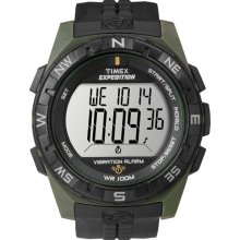 Timex Men's Expedition Rugged Digital Compass Watch, Black Resin Strap