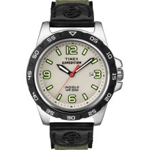 Timex Men's Expedition Rugged Metal Analog Watch, Green Nylon Strap