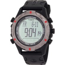Timex Men's Expedition T49845 Black Resin Quartz Watch with Digital Dial