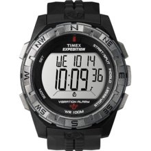Timex Men's Expedition T49851 Black Resin Quartz Watch with Digital Dial
