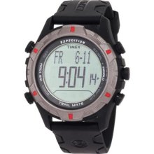 Timex Men's T49845 Black Resin Quartz Watch with Digital Dial
