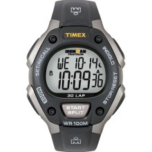 Timex Men's T5E901 Black Resin Quartz Watch with Grey Dial