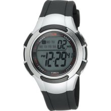Timex Men's T5K237 Black Resin Quartz Watch with Grey Dial