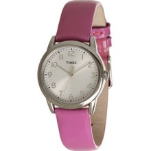 Timex Mix It Silver/White Dial, Purple Patent Leather Strap Watch Watches : One Size