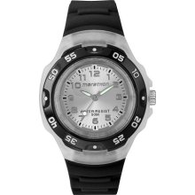 Timex Sport Marathon Midsize Quartz Watch With Silver Dial Analogue Display And Black Resin Strap T5k5024e