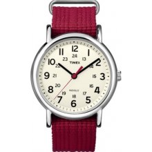 Timex T2n751 Unisex Red Style Weekender Watch