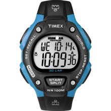 Timex Unisex T5K521 Ironman Traditional 30-Lap Black/Bright Blue Watch