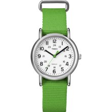 Timex Weekender Slip-thru Analog Watch Green T2n835 Worldwide Shipping