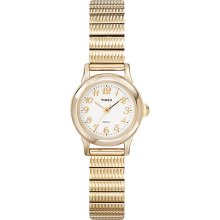 Timex Women's Dress Watch, Gold-Tone Stainless-Steel Expansion Band