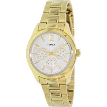 Timex Women's Kaleidoscope T2P065 Gold Stainless-Steel Analog Quartz Watch with White Dial