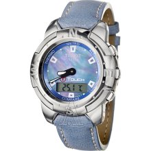 Tissot Men's T-Touch Titanium Case Leather Strap Digital Watch