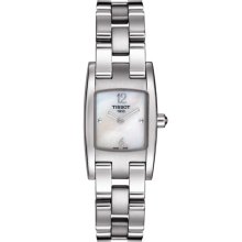Tissot T3 Women's White Mother-Of-Pearl Quartz Steel Watch T0421091111700