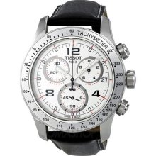 Tissot V8 Chronograph White Dial Stainless Steel Mens Watch