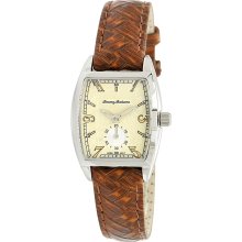 Tommy Bahama Men's Cream Dial Brown Strap Watch