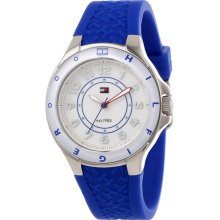 Tommy Hilfiger 1781273 Sport White Dial Blue Silicone Women's Watch