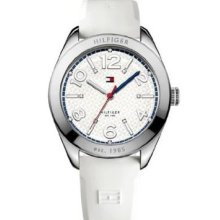 Tommy Hilfiger Women's 1781255 Sport White Silicon Stainless Steel Watch