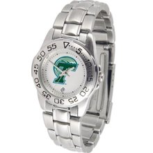 Tulane University Green Wave TU Womens Steel Sports Watch