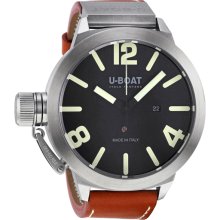 U-Boat Classico AS Black Dial Automatic Brown Leather Mens Watch 5570