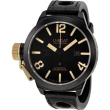 U-Boat Classico Black Ceramic Rubber Automatic Mens Watch 1216