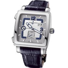 Ulysse Nardin Quadrato Dual Time Mens Steel Watch 243-92/601