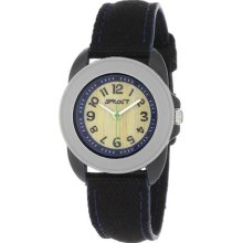 Unisex Eco-friendly Corn Resin And Black Organic Cotton Strap Watch With Bamboo