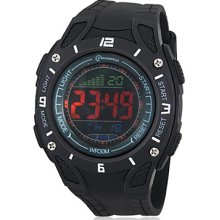 Unisex Multi-Functional Water Resistant Digital PU Automatic Wrist Watch