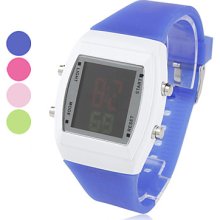 Unisex Plastic Digital LED Watch Wrist (Assorted Colors)