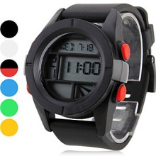 Unisex Rubber Digital Automatic Watch Wrist (Assorted Colors)