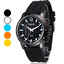 Unisex Water Resistant Style Analog Silcone Quartz Wrist Watch (Assorted Colors)