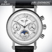 Us Poljot Lunar 1 31679 Russian Moon Phase Chronograph Chrystal Case Back