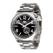 Vestal Canteen Metal Watch - Brushed Silver / Silver / Black