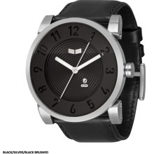 Vestal Doppler Watch - Black/Brushed Silver/Black DOP007