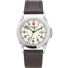 Victorinox Swiss Army Watch, Mens Brown Leather Strap 24654