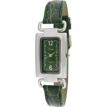 Viva Women's Green Dial and Green Hook Strap Watch (Green Hook Strap Watch)
