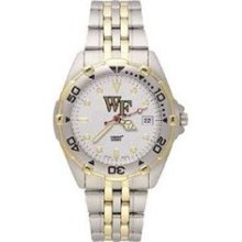 Wake Forest Demon Deacons WFU All Star Mens Stainless Steel Bracelet Watch