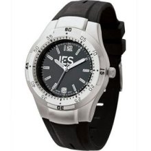 Watch Creations Ladies` Cool Black Watch W/ Rubber Strap