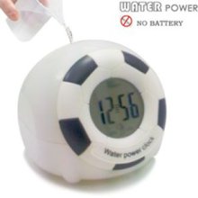 Water powered clock with lcd display - soccer ball ($5.85 @ 1000 min)