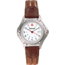 WengerÂ® Ladies Brown Standard Issue Military Time Watch-swiss Army Watch